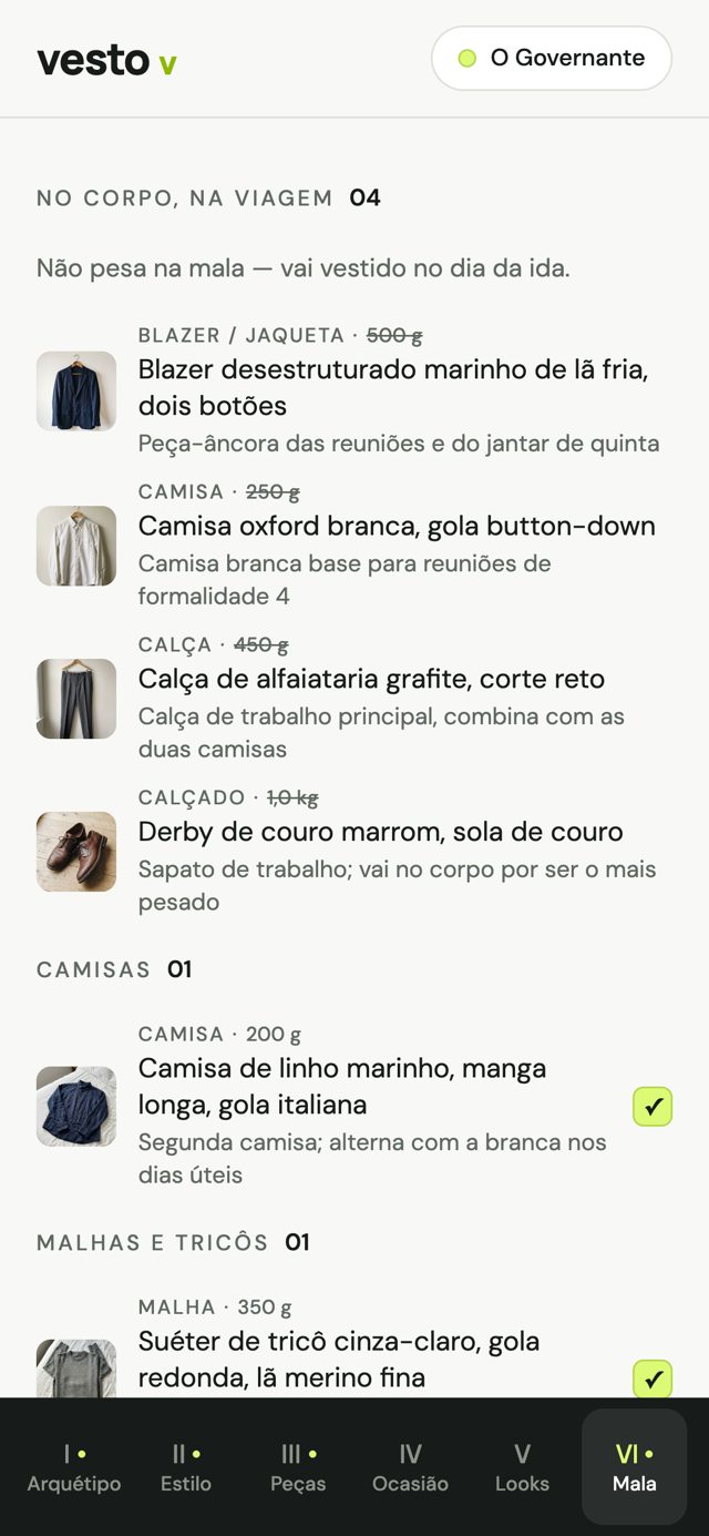 Lista No corpo, na viagem: blazer marinho, camisa oxford branca, calça grafite e derby marrom vão vestidos no dia da ida